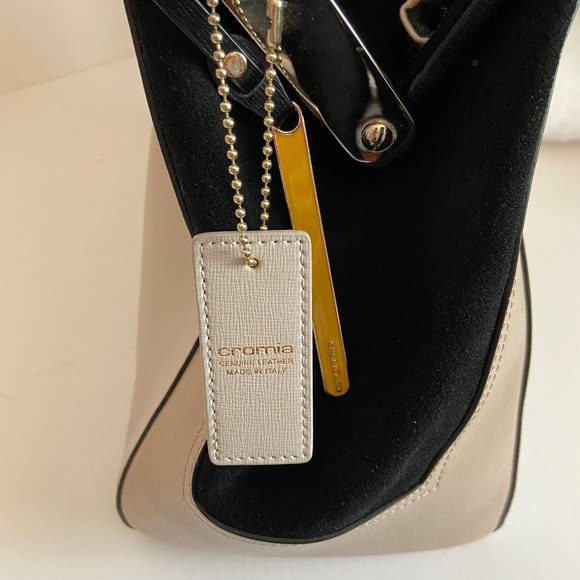 Cromia smooth & suede leather handbag - Picture 10 of 14